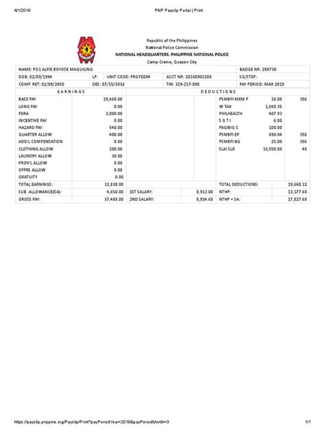 payslip pnp